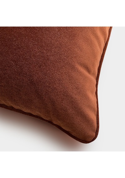 "rust" Kadife Dokulu Kırlent Kılıfı - 45x45 Kiremit