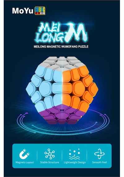 Moyu Megaminx Manyetik Bloklar - Mıknatıslı Stickersız Akıl Zeka Rübik Küp