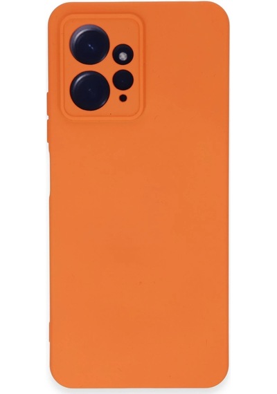 Cosmotex Newface Xiaomi Redmi Note 12 4g Kılıf Nano İçi Kadife Silikon - Turuncu