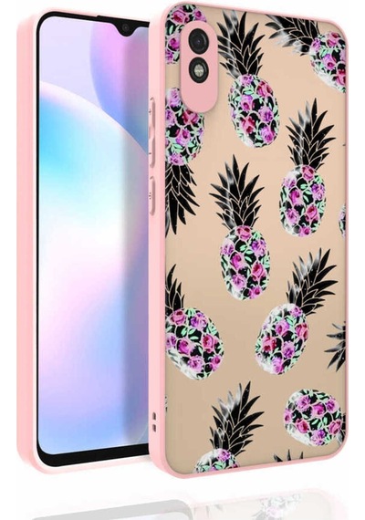 Xiaomi Redmi 9a Kılıf Desenli Kamera Korumalı Parlak Zore Nora Kapak NO1