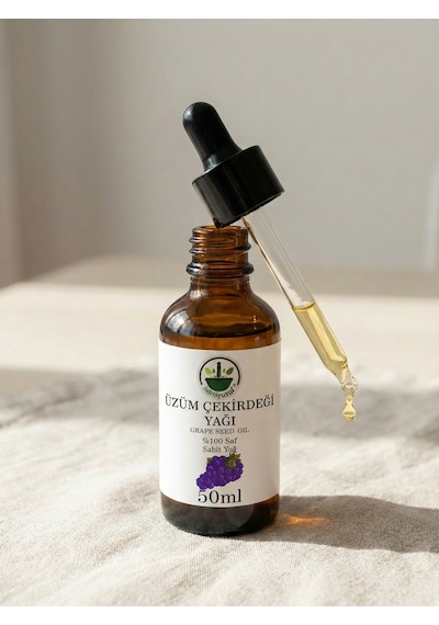 Soğuk Sıkım Üzüm Çekirdeği Yağı Grape Seed Oil Vitis Vinifera Saf Doğal 50 Ml 50 ML