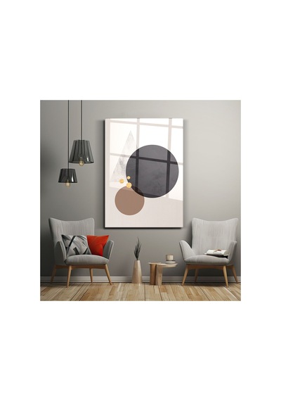 Minimal Geometrik Sanat Tablosu-cam Tablo-ev-dekorasyon