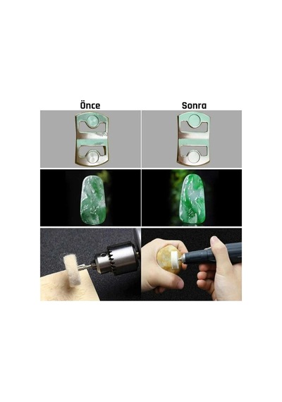 6212x5 5'li Paket Pimli Parlatma Temizleme Yün Polisaj Keçe 25 Mm