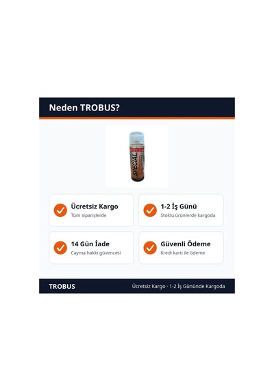 Trobus Oto Boyası Akrilik Takviyeli Sprey Kutu 400 Ml Siyah