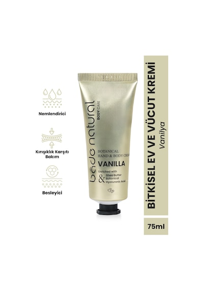 Bade Natural Vanilya Bitkisel El ve Vücut Kremi 75 ML