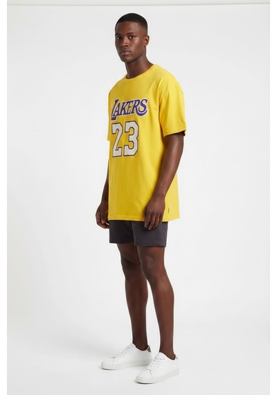 Usa Basketball Lakers 23 Sarı Oversize Erkek T-shirt 141947
