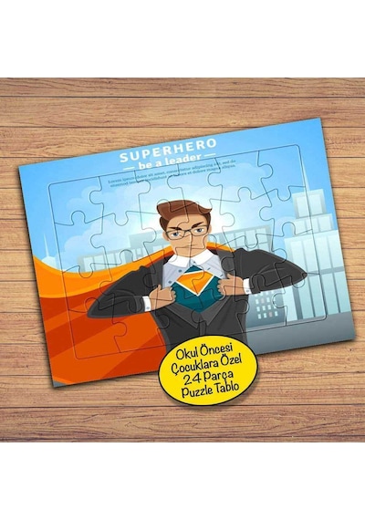 Süper Kahraman-süperhero 24 Parça Çocuklara Özel Yapboz Tablo-12008