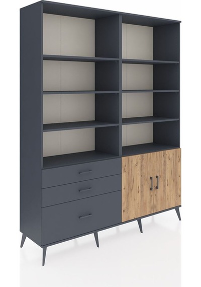 Hyperion Gardrop 9 Raflı 3 Çekmeceli 2 Kapaklı 176x44x221 Antrasit-çam/antrasit Çam/antrasit Hyperion Gardrop 9 Raflı 3 Çekmeceli 2 Kapaklı 176x44x221 Antrasit-çam/antrasit Çam/antrasit