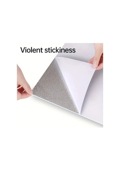 Zenviya21 Beyaz Mermer Desenli Alüminyum Plastik Duvar Sticker 30x30 Zenya785 Renkli