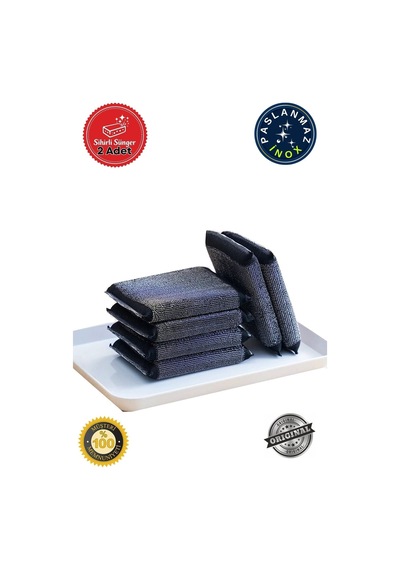 Miss Clean 2 Li Sihirli Inox Paslanmaz Telli Bulaşık Süngeri Çizmez, Bulaşık Süngeri