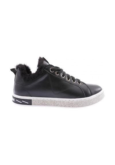 Dgn 22515 Kadin Kürklü Sneakers Ayakkabi 22515-1571-R1534 Siyah