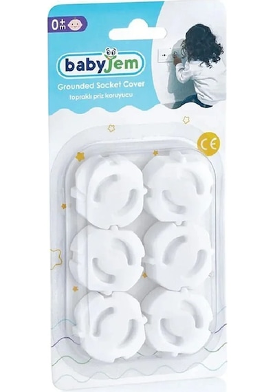 Babyjem - Topraklı Priz Koruyucu (6 Adet)