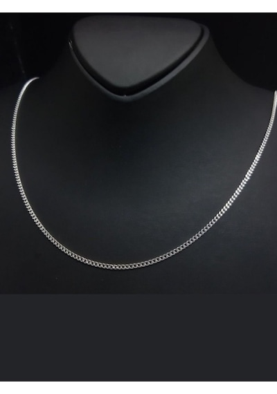 Unisex Gurmet Zincir Kolye 925 Ayar Gümüş 60 Cm