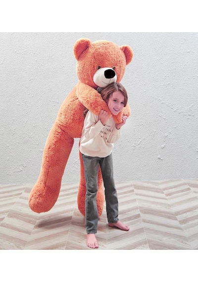 130 Cm Papyonlu Sevimli Peluş Ayı - Sevgiliye Özel Hediye Nar Çiçeği