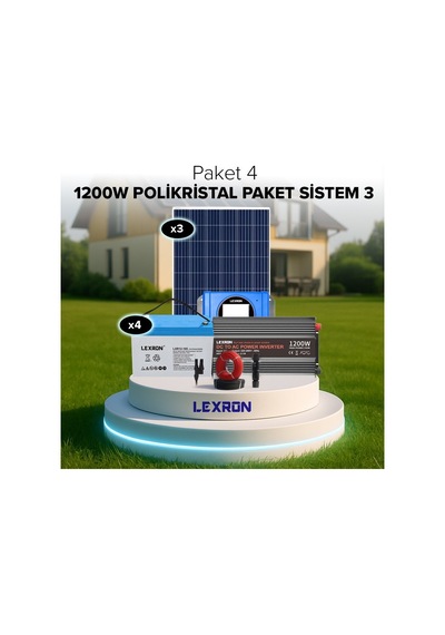 1200w Jel Akülü Solar Paket Sistem 3 Paket 4