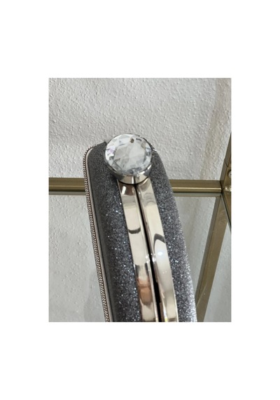 Linalya Jewelry Oval İp Detaylı Füme Abiye Çanta Çok Renkli