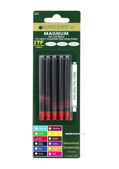 Monteverde Kartuş Serisi Magnum Red 5 Li Çok Renkli