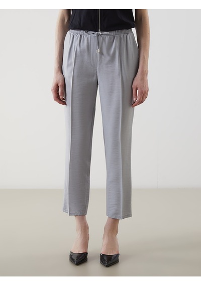 Lcw Modest Gri Beli Lastikli Havuç Kesim Kadın Pantolon Lcw Modest Gri Beli Lastikli Havuç Kesim Kadın Pantolon