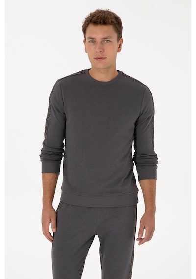 U.S. Polo Assn. Erkek Regular Fit Bisiklet Yaka Gri Sweatshirt 50316363-VR024