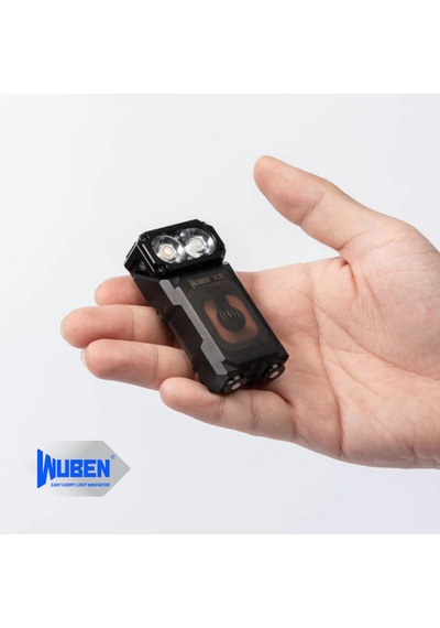 Wuben X3 Edc Dönebilen Başlıklı Kablosuz Şarjlı Led El Feneri 700 Lümen / Oled Ekranlı Siyah