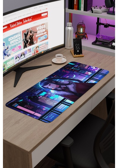Va-11 Hall-a Kaymaz Dikişli Kauçuk Oyuncu Mousepad V2 - 70x30 Xl Gaming Mouse Pad Fare Altlığı