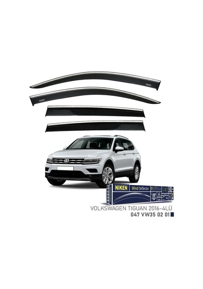 Niken Volkswagen Uyumlu Tiguan 2016-2020 Kromlu Cam Rüzgarlığı 4'l
