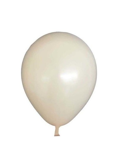 Beyaz 10 Adet Metalik Helyum Uyumlu Beyaz Balon+beyaz Parlak B