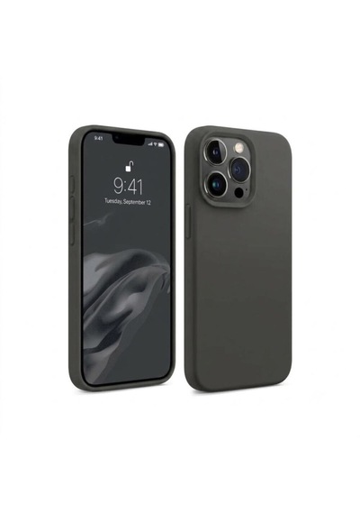 Bix İphone 14 Pro Max Silikon Kılıf Magsafe Uyumlu Güçlü Koruma Darbe Emici Kömür Grisi