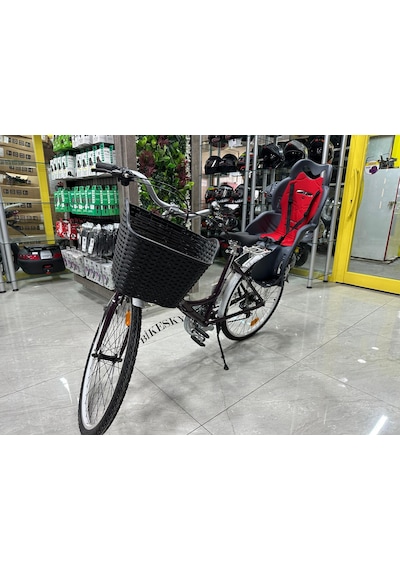 Bike Sky Unisex Çocuk Gri-kırmızı Htp Design Italyan Bisiklet Koltuğu Bagaja Montaj