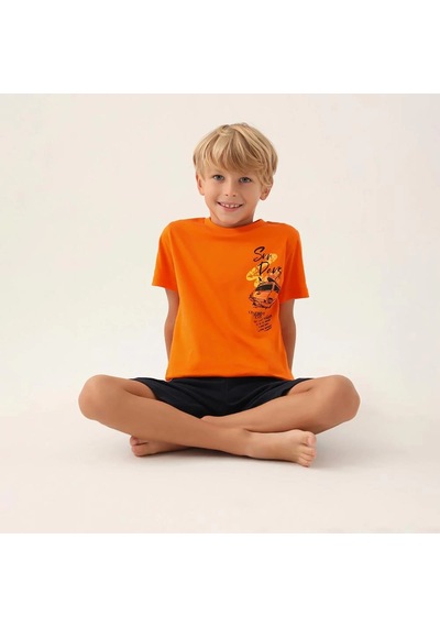 Arnetta 2989c Erkek Çocuk Bermuda Pijama Takım Mavi