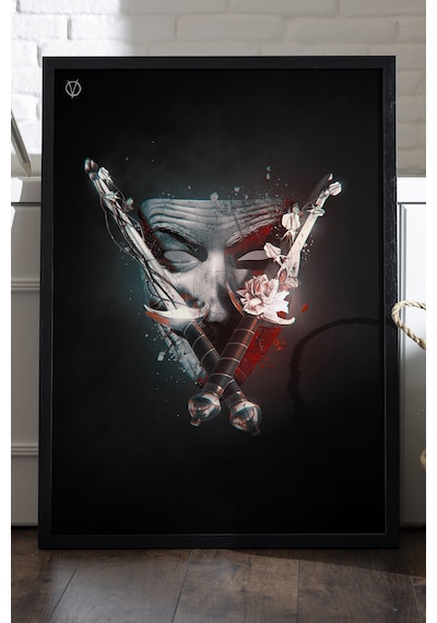 V For Vendetta Siyah Ahşap Çerçeveli Poster, Film Duvar Tablosu