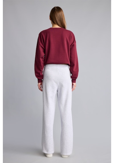 Defacto Beli Lastikli Straight Fit Kalın Kumaş Pantolon I3314ax26wngr93 Gri-gr93