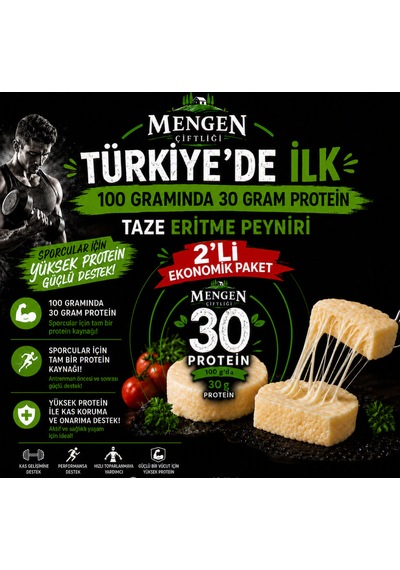 Mengen Çiftliği Birinci Süt Yüksek Proteinli Taze Eritme Peyniri 200 G 2 Li Ekonomik Paket