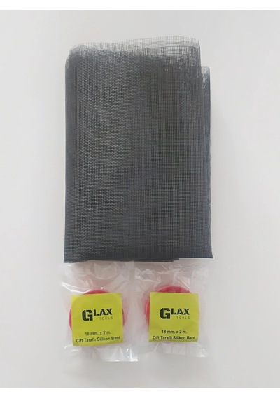 Pencere Sinekliği Pratik Hazır Fiber Sineklik 100cm X 130cm + 4 Metre Çift Taraflı Silikon Bant