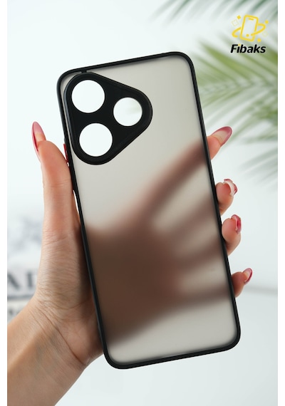 Fibaks Redmi 13 4G Uyumlu Kılıf Mat Parmak Izi Yapmaz Kamera Korumalı Renkli Tuşlu Sert Silikon