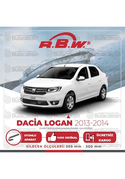 Dacia Logan Muz Silecek Takımı (2013-2014) RBW