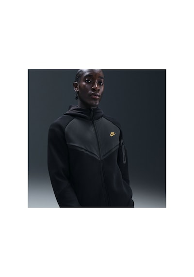 Nike Tech Fleece Mix Windrunner Hoodie Erkek Sweatshirt Siyah