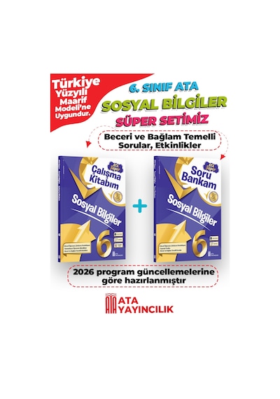 6. Sınıf Sosyal Bilgiler Süper Set Soru Bankam + Çalışma Kitabım Yeni