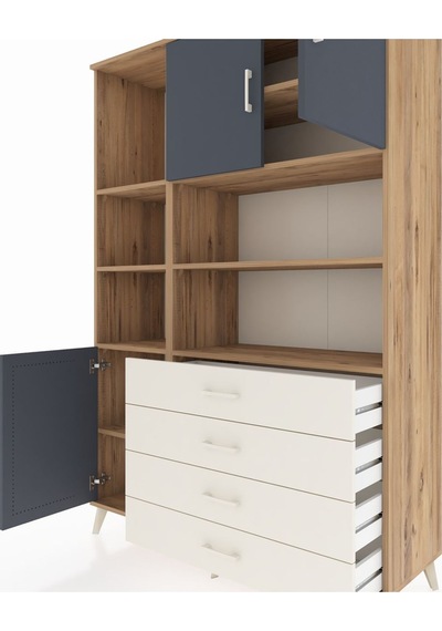 Hyperion Dolap 8 Raflı 4 Çekmeceli 3 Kapaklı 132x44x195 Çam-antrasit/aytaşı Antrasıt/aytası Hyperion Dolap 8 Raflı 4 Çekmeceli 3 Kapaklı 132x44x195 Çam-antrasit/aytaşı Antrasıt/aytası