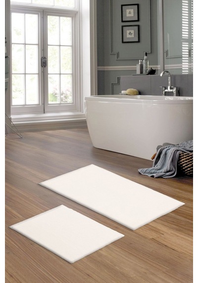 Rex Puffy Pelüş 2 Li Banyo Paspasi krem
