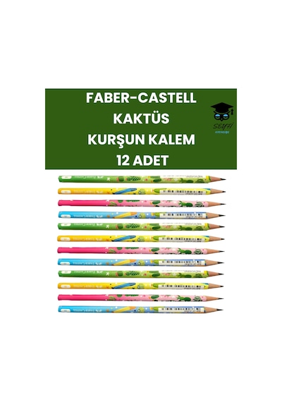 Kaktüs Kurşun Kalem Seti 12 Adet Faber-castell Yeşil