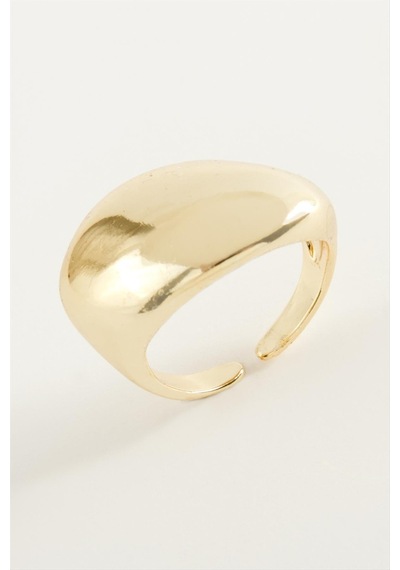 Oval Metal Yüzük-sarı N145 Çok Renkli 36894881