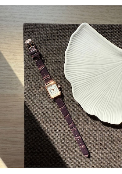 Rubsey Vintage Kadın Kol Saati Retro Minimal Deri Dordon Rose Kasa Gri