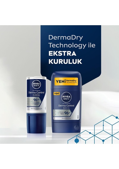 Lexroo Men Erkek Roll On Deodorant Derma Control Clinical 50 Ml,96 Saat Üstün