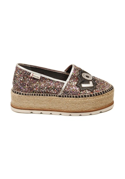 Espadrilles J.love Simli Love Yazı İle Detaylı Hasır Tabanlı Dolgu Topuklu Kadın Ayakkabı Renk