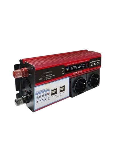 12v 2000w Modifiye Sinüs İnverter Araç Ve Güneş Enerjisi Uyumlu, Çift Usb, Çift Priz Ve Çakma