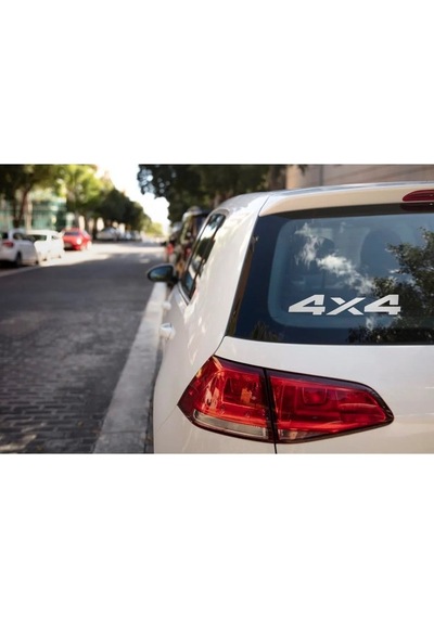 4x4 Arka Cam Araba Sticker 2 Adet 24cm