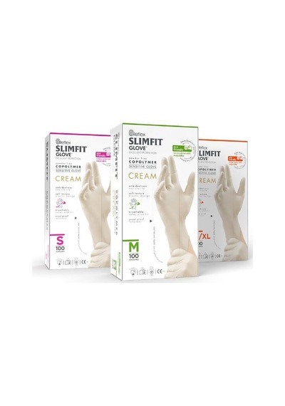 Reflex Slimfit Copolymer Tek Kullanımlık Eldiven 100'lü Paket Gıda Uyumlu, Pudrasız, Lateks İçermez, Gıda Ha Diğer