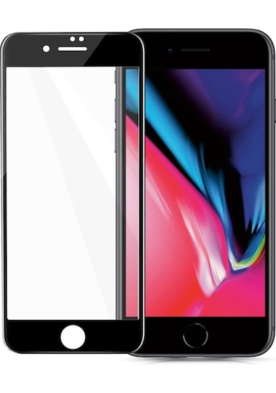 Blogy Apple Uyumlu   iPhone 8 Plus / 7 Plus İle Flexi 5d Ekran Koruyucu Black