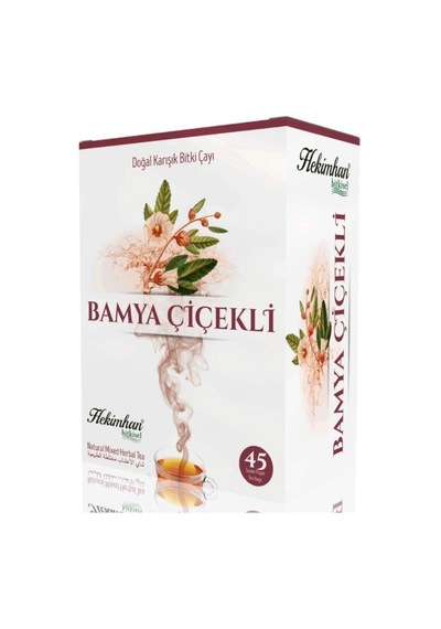 Hekimhan Bitkisel Bamya Çiçekli Doğal Karışık Bitki Süzen Poşet Çay 45 x 2 G